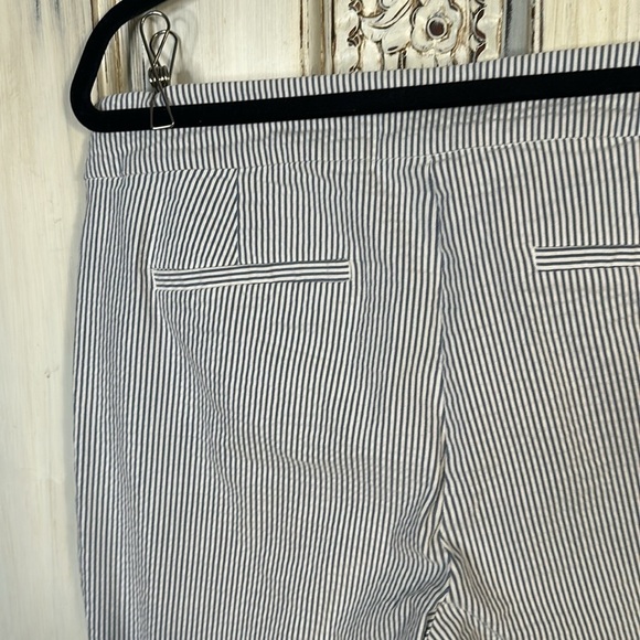 Hilary Ridley Seersucker Cotton Blend  Pull On Pants Classic Old Monet Coastal - Picture 6 of 8